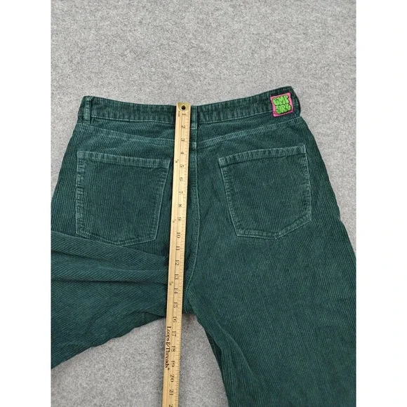 Empyre Pants Teens 13 Green Corduroy Relaxed Straight Leg Casual Khakis Pockets - Picture 8 of 11